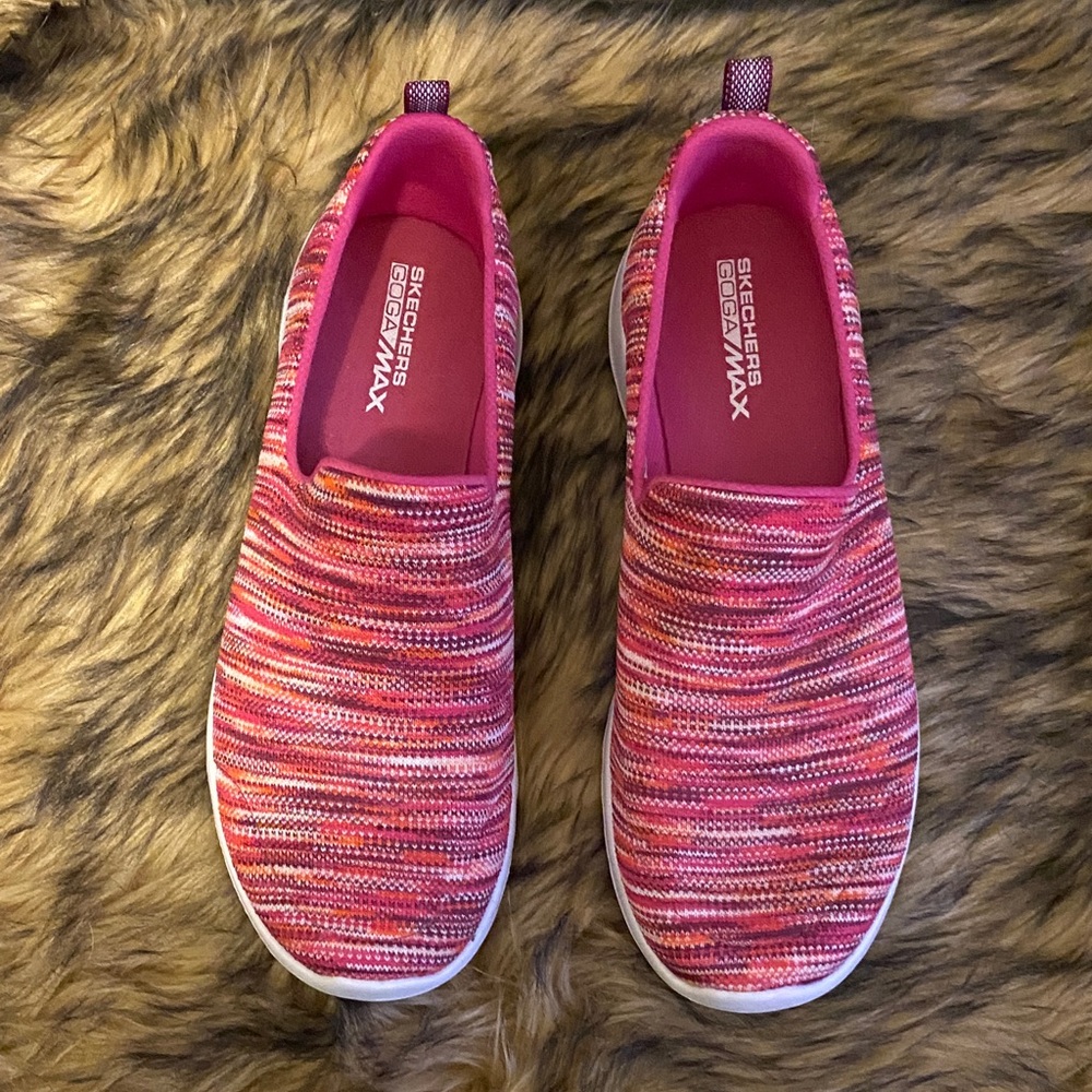 Skechers Pink and White Slip-On Shoes